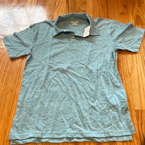 Boys polo shirt - heather green/blue size XL(14)